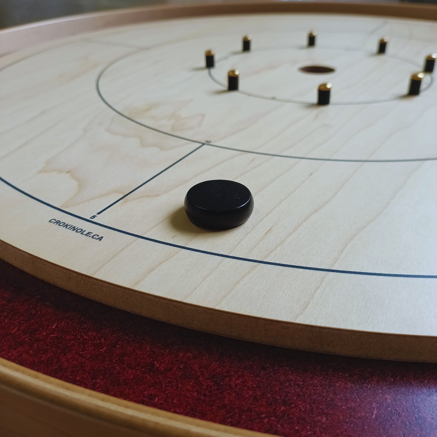 Single Black Crokinole Disc