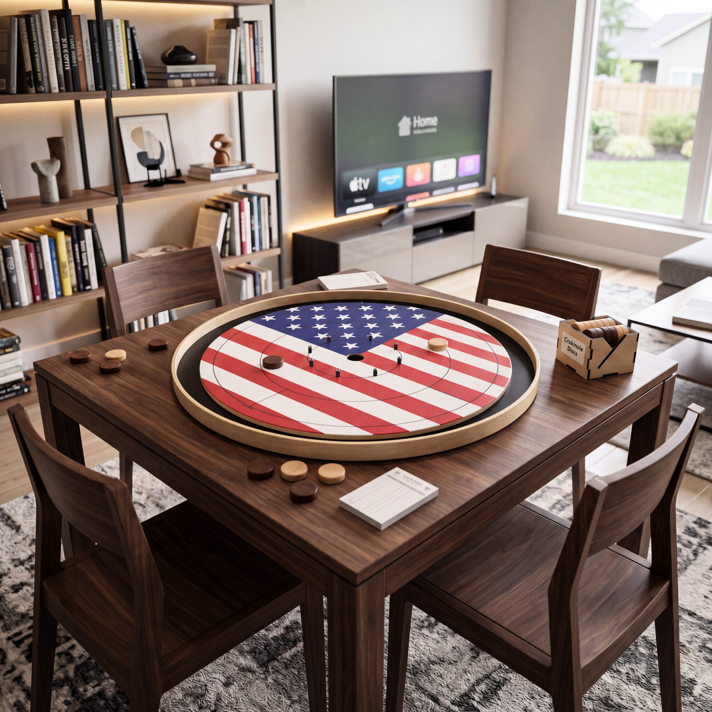The American Dream - Tournament Style Crokinole Board Game Set