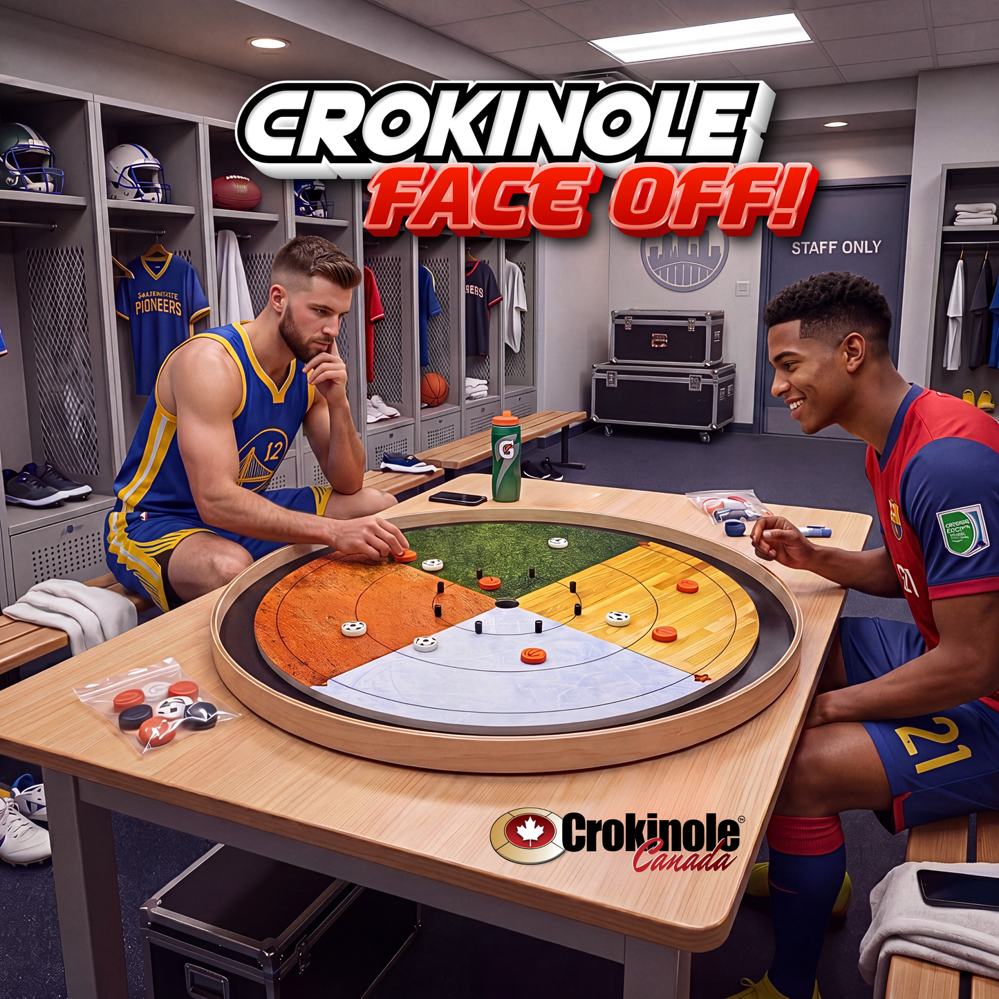 The Sports Faceoff Board - Ultimate Crokinole Bundle