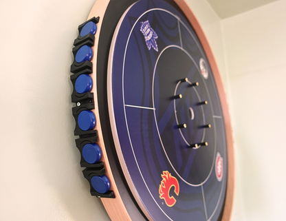Locked N' Loaded - Pack of 4 Mountable Crokinole Disc Units for Round & Octagon Boards