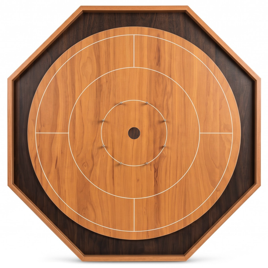 The Crokinole King - Large Traditional Crokinole Board Game Set - Tournament Size Playing Surface