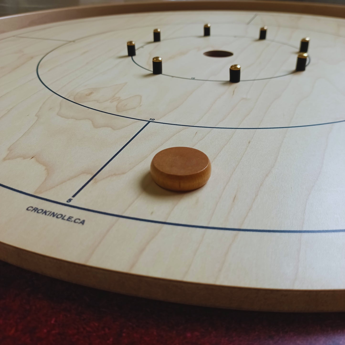 26 Crokinole Discs (Natural & Red)