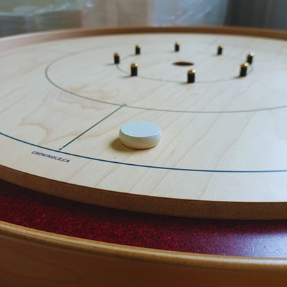 26 Crokinole Discs (White & Green)