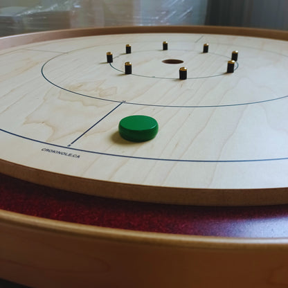26 Crokinole Discs (Green & Yellow)