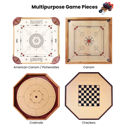 32 Orange and Walnut Carrom / Pichenotte Rings