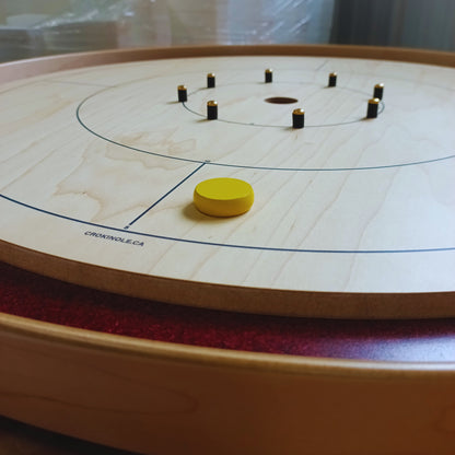 26 Crokinole Discs (Green & Yellow)