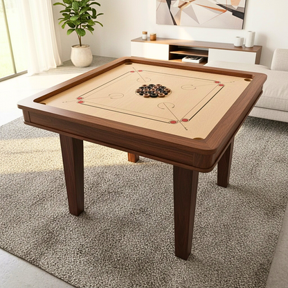 30 Traditional Carrom Board Game Coins (13 Black Coins / 13 Natural Coins / 2 Red Queens / 2 White Strikers)