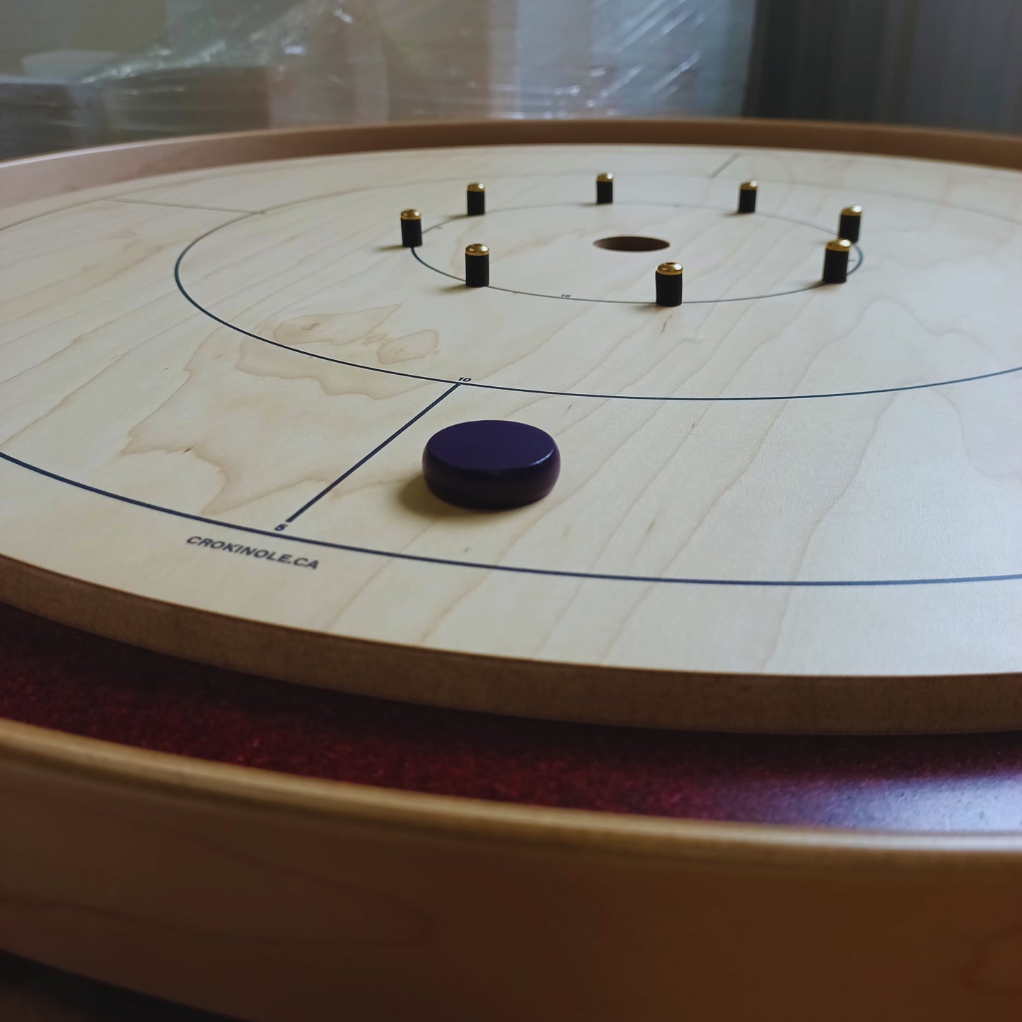 Single Purple Crokinole Disc