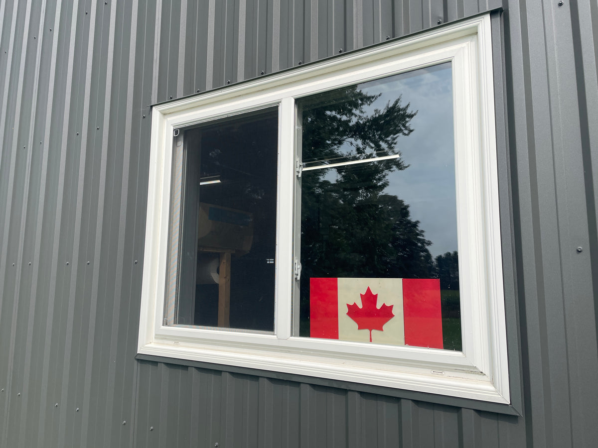 Crokinole Canada Wooden Flag