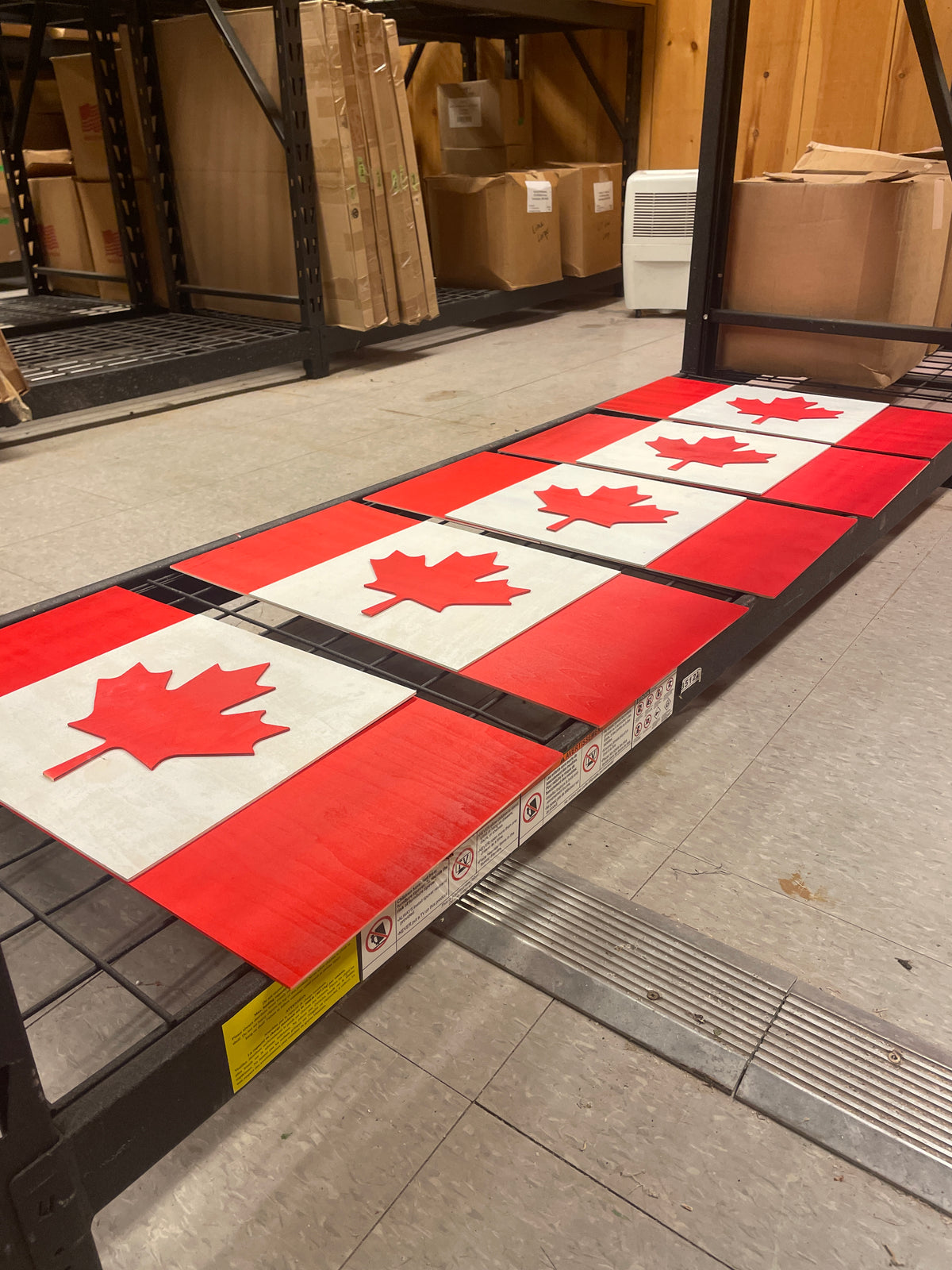 Crokinole Canada Wooden Flag