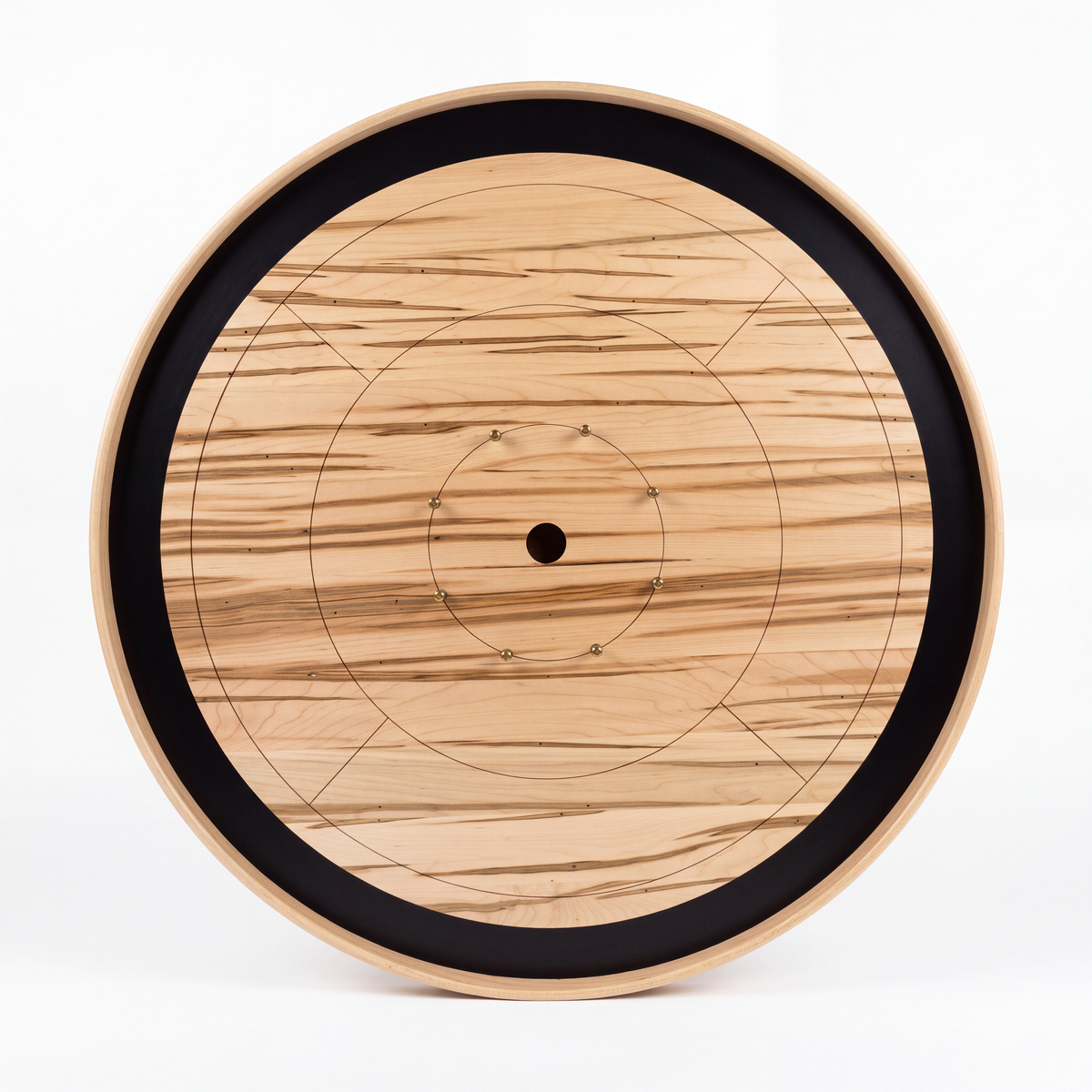 Wormy Maple - Solid Hardwood Playing Surface Crokinole Board
