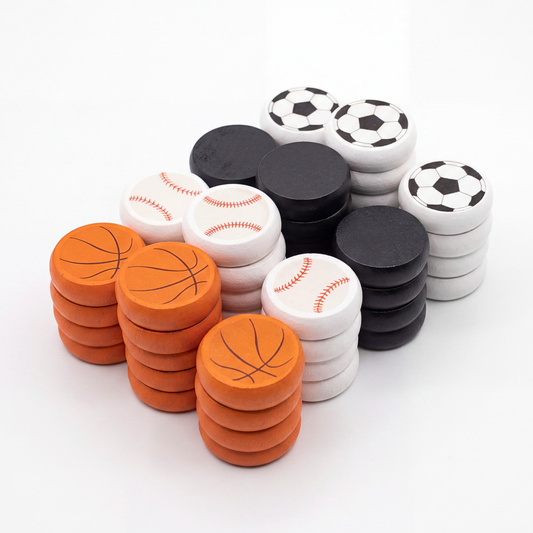 4 Player Crokinole Disc Party Pack (52 Discs) - Sports Edition
