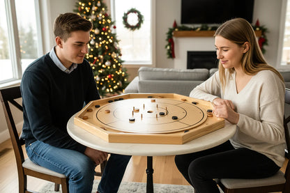 The Gold Standard - Traditional Crokinole Board Game Set