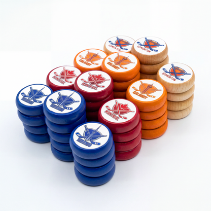 The Hockey Faceoff Board - Tournament Style Crokinole Board Game Set