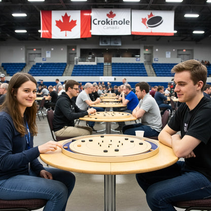 The Royal Blue by Crokinole Canada - Tournament Board Game Set - Meets NCA Standards