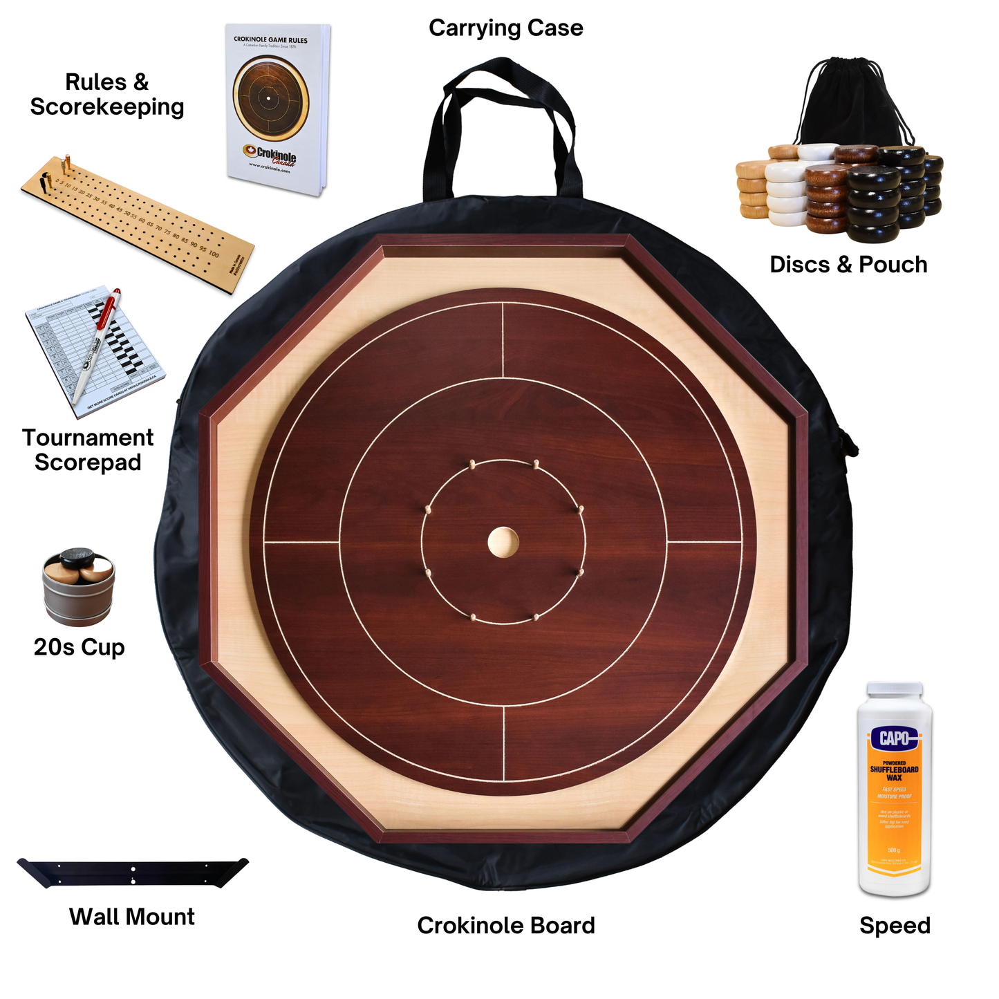 Shiraz Cherry & Maple - Ultimate Crokinole Bundle
