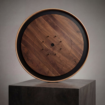 Walnut Expressions - Solid Walnut Hardwood Playing Surface Crokinole Board
