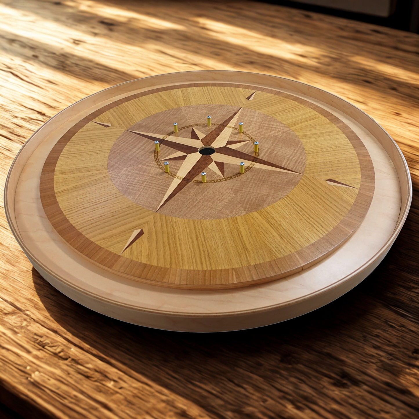 Warm Encounter - Hand Inlay Crokinole Boards