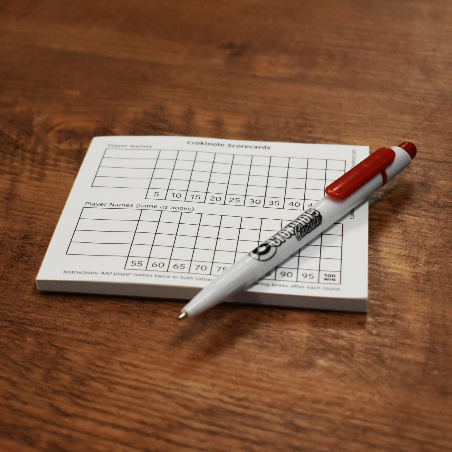 Crokinole Score Sheets - Pad of 50 Sheets - Easy Scoring for Beginners