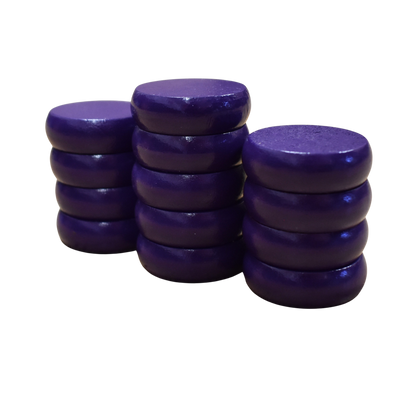 13 Purple Crokinole Discs (Half Set)